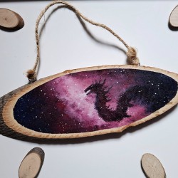 Galaxis Sárkány – Fa Szelet Festmény
